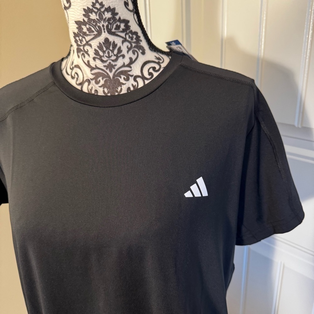 🥳Adidas Black Tee with White Logo NWT